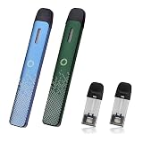 ECOCCO 互换DR電子タバコ ドクターベイプモデル2互換 vape ベイプ 本体 dr.vape Model2互換 スターターキット バッテリー 大容量450mAh2本 (みどり + ブルー)