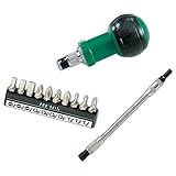 MIRAIS フレキシブル ドライバー セット 10in1 90度 隙間 ネジ 穴 反転 ラチェット プラス マイナス ビット 10種類 MR-1PK-201