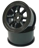 【TOPLINE】RSワタナベ エイトスポークホイール ブラック ラジコンおもちゃ 2個入り (offset2 / WAT-020BK)