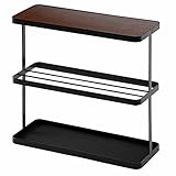 サイドテーブル ベッドサイドテーブル ナイトテーブル マガジンラック ディスプレイ ラック 机 ブラック