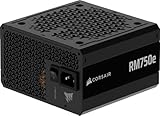 CORSAIR RM750e ATX 3.1 PCIe 5.1 Ready Full Modular 750W 電源 – 12V-2x6ケーブル付属 Cybenetics ゴールド効率、105°C定格コンデンサ、モダンスタンバイモード – ブラック