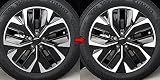 SlickMod クロム仕上げ ブラックアウト ビニール オーバーレイ 2022-2023 Kia EV6 19インチ ホイールリム (ホワイト)