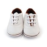 Elee Baby Lace Up PU leather Toddler Shoes Sports Sneakers Soft Sole Non Slip Crib Shoes (0-6 Months