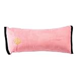 Noloo 子供用カーシートベルト肩パッド スリーピングバッグ ヘッドピロー スリーピングピローケース 安全 適宜 柔らかい size 30*9*12㎝ (ピンク)