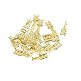 uxcell　メススペード端子コネクタ　ブラス　6.7mm　1.7×0.7x0.28mm