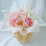 KOBE Flower smith ReiRi　珍しい八重咲きチューリップだけで束ねたそのまま飾れるスタンドブーケ ライトピンク 送料無料