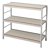 BBファニシング 3段ラック CUARO ホワイト 幅90×奥行35×高さ83cm CUR-900WH CUR-900WH