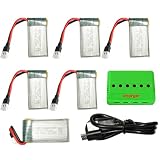 6PCS 3.7V 400mah ドローン バッテリー Lipo リポバッテリー パック [並行輸入品]