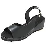 [ナースリー] ずっともふもふインソール 切替ストレッチサンダル 看護 オフィスサンダル 低反発 レディース 22.5 ブラック 9811206A