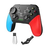 iOS、Android、iPad、タブレット、PC用ワイヤレスモバイルゲーミングコントローラー、Switch Pro、PS3ゲームパッドジョイスティックコントロール（ターボ振動付き）用Bluetoothワイヤレスゲームコントローラー (黒)