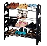 Hakotoyo Plaza シューズラック4段　ブラック　スペード型