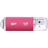 シリコンパワー キャップ式USBメモリ B02 16GB 桃 3個