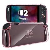 DLseego Switch 2 ケース スイッチ2 カバー Nintendo Switch 2対応 カバー Switch 第2世代 保護ケース TPU素材 一体式 薄型軽量 耐衝撃 傷つけ防止 全面保護 取り外し簡単 ピンク