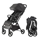 Aprica(アップリカ) B型ベビーカー ヴィット(Viit) 7か月～48か月まで 4歳まで使えるゆったりシート (ブラック) 2213403