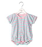 MONICA BABY BLUE ベビー ロンパース パジャマ スカル パイルパジャマ 60cm サイズ ライトピンク コットン ポリエステル 2111317003-4