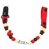 赤ちゃんのおしゃぶりリーシュコード/ケース特別おしゃぶりクリップおしゃぶりホルダーレッド＆ブラック