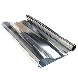 SUNDECK 窓用ガラスフィルム 断熱 紫外線カット 飛散防止 建築用窓ガラスフィルム ミラー シルバー　(幅1.52×長さ3ｍ)