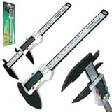 デラックスデジタルキャリパーSAEまたはメートル - 6インチカーボンファイバー