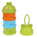 Lovoski 　食品のボックス　　牛乳パウダー　食べ物のボトル　容器　ベビー　全4色 - カエルグリーン