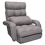 UNE BONNE(ウネボネ) ソファー ソファーベッド 合皮 折り畳み 座椅子 シングル 無段階リクライニング フロアソファ 低反発 折りたたみ コンパクト 一人掛け リクライニングチェア 可愛い 一人暮らし グレー