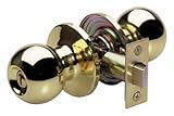 Master Lock BAO0303 Ball Privacy Door Knob, Polished Brass by Master Lock