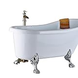 Rozin シャワー 浴池用 じゃぐち 混合栓 糸ひき 風呂桶 浴槽用 蛇口 フロア立ち