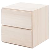 ユニットボックスシリーズ 引出2杯タイプ 桐材 生地仕上げ ナチュラル色 幅39cm GA-0041