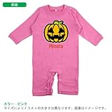 BabyChips ハロウィンかぼちゃ(名入れ長袖ベビーロンパース) 80 ピンク