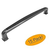 Cosmas ® 4392 – 160bnブラックニッケルモダンキャビネットハードウェアハンドルプル – 6 – 5 / 16 "インチ( 160 mm )穴中心 – 15パック