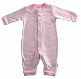 Tadpoles Organic Double Knit Cotton Footless Snap Front Romper, Salmon, 3-6 Months by Tadpoles [並行輸入