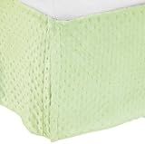 TL Care Heavenly Soft Minky Dot Tailored Crib Skirt Celery [並行輸入品]