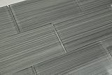 Neutralダークグレー、手描きガラスタイル。Perfect for Kitchens and Bathrooms。 Sample グレー HPT-NGR10-Sample