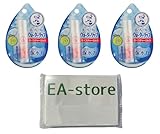 EA-store メンソレータム ウォーターリップ 4.5g 3点セット ＋オリジナルティッシュ (モイスチャーミルク)