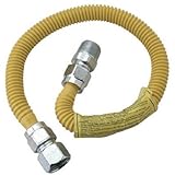 3/4" M.I.P. x 3/4" F.I.P. Stainless Steel Gas Connector-5/8X24 GAS CONNECTOR (並行輸入品)
