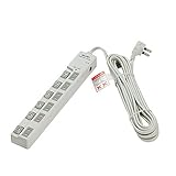 ELPA(エルパ) LEDランプスイッチ付タップ 上挿し 6個口 5m ブレイカー付 WLS-LU650SB(W) 1824700