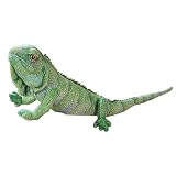 カメレオンぬいぐるみ | リアルなカメレオン トカゲのぬいぐるみ - カメレオン動物の置物、野生生物、ソフトクッション枕 Vodora