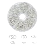 Arti-Cipes 二重丸カン 4mm/5mm/6mm/8mm/10mm/12mm 6種 約690個 ジャンプリング 金具 基礎パーツ キーホルダー パーツ スプリットキーリング 鉄製 DIY用 クラフト用品 ブレスレット (シルバー)