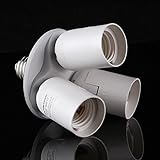 Vktech® 3 in 1 E27 Base Light Lamp Bulb Socket Splitter Adapter For Studio Photography (3 in 1) [並行輸