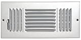speedi-grille sg-48 cw3 4 - Inch by 8インチホワイト天井/側壁Vent Register With 3 Wayたわみ