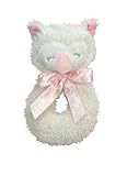 Stephan Baby Sleepy Owl Cuddle Soft Plush Ring Rattle, Pink [並行輸入品]