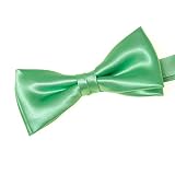 (スミスアンドスコット) Smith & Scott 日本製 全20色 50mm 蝶 ネクタイ 子供から 大人まで 調整 可能 Mサイズ bow tie きみどり(若葉のような黄緑)