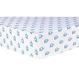 Trend Lab Blue Elephants Deluxe Flannel Fitted Crib Sheet by Trend Lab