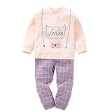 Cutelove 　子供服　パジャマ　寝巻き　可愛い　長袖 　綿　秋冬　ルームウェア　ベビー　保温　上下セット　1-3歳