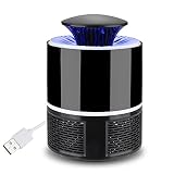 YORO 蚊取り器 USB給電式 誘虫灯 省エネ 超静音 寝室 リビング 居間 台所 アウトドア用 殺虫器 薬剤不要 (Bブラック)