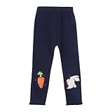 Domybest 子供レギンス ズボン 女の子 幼児 キッズ 可愛い タイツ スパッツ レギパン 春 秋 冬 綿 柔らかい 伸縮性良い 蝶結び 花飾り 姫様 部屋着 普段着 超柔らかい プレゼント 4