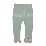 Domybest 子供レギンス ズボン 女の子 幼児 キッズ 可愛い タイツ スパッツ レギパン 春 秋 冬 綿 柔らかい 伸縮性良い 蝶結び 花飾り 姫様 部屋着 普段着 超柔らかい プレゼント 4