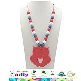 Fashion Silicone Baby Teething Nursing Necklace - Fashionable Nursing Necklace and the owl pendant b