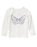 クレイジー8女の子服ホワイトTシャツ、蝶の前で& Circoブラックレギンス( 12 – 18 Months )