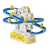 電動階段登るおもちゃ、小さなアヒル登るおもちゃ,おもちゃ漫画のジェット コースターの階段を登るおもちゃ | ジェットコースタープレイセット、音楽付きスライドジェットコースター、ライト、階段を登る楽しみ、男の子、女の子、子供向け