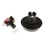 Baosity 全5色　プッシュボタン　ゲーム機　アーケード　LED照明　スイッチ　DC12V　32mm　ラウンド　 - 白